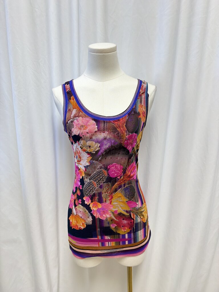 Fuzzi Floral Mesh Tank