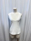 Veronica Beard White Ribbed Tank