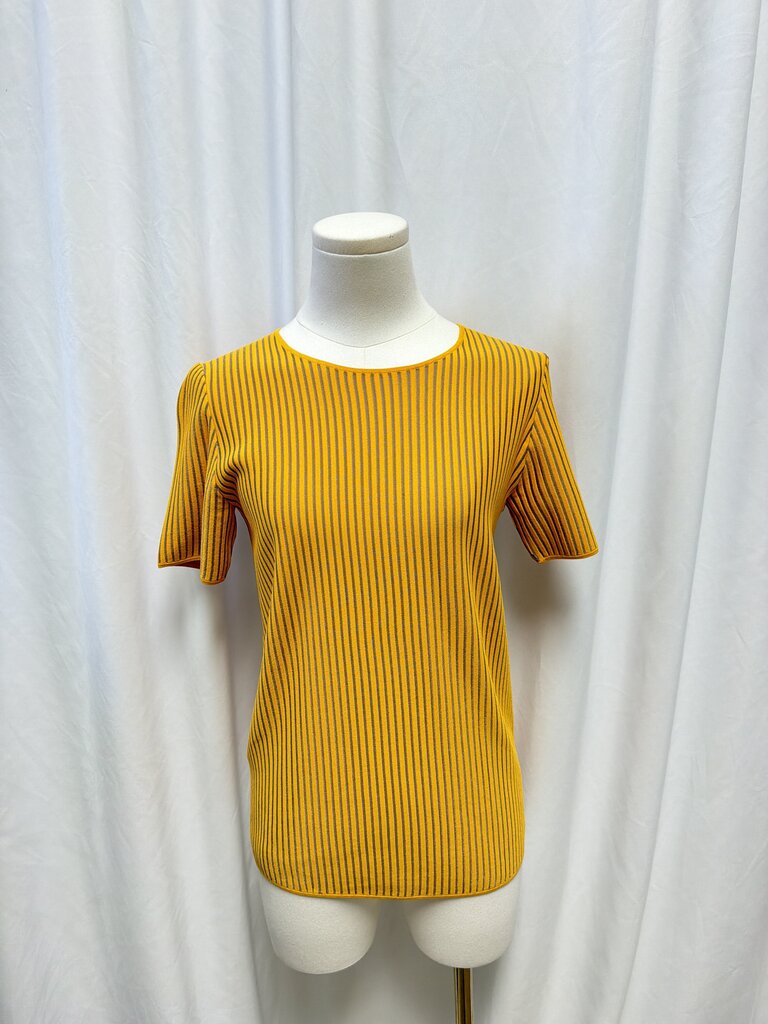 Akris Orange Scoop Neck Top
