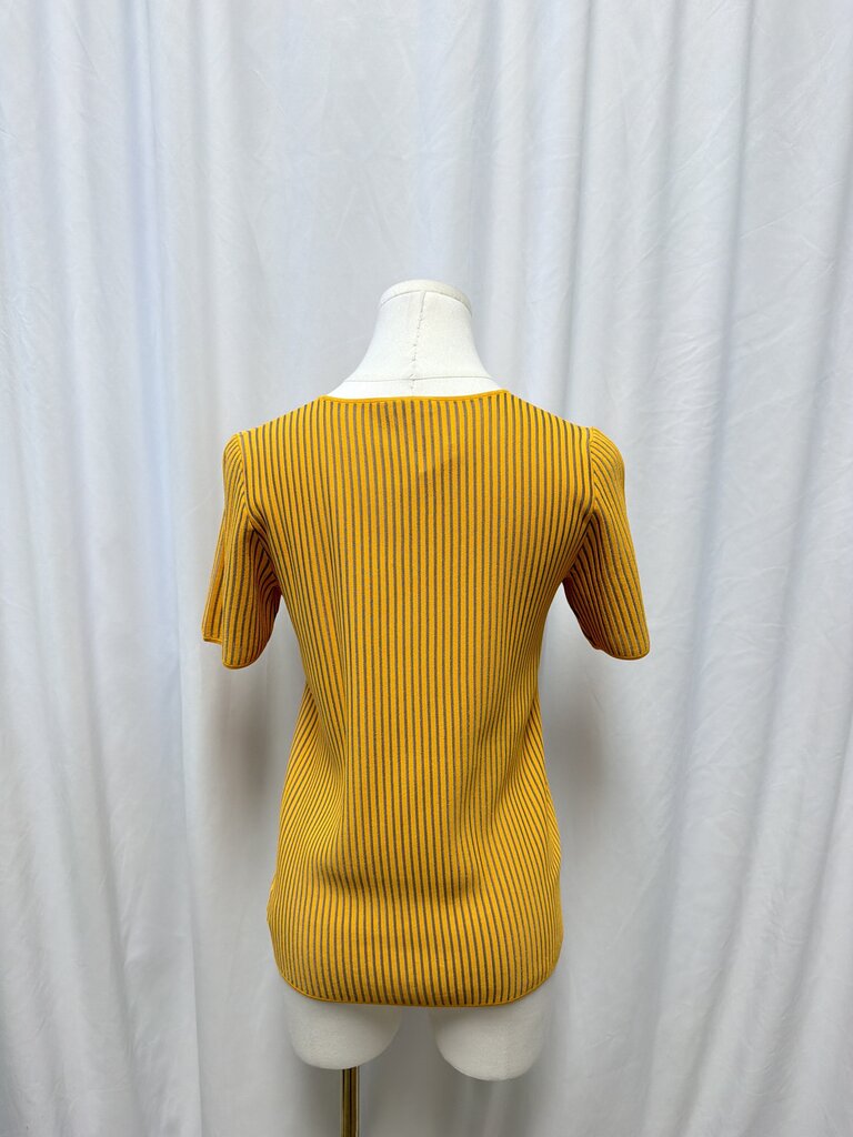 Akris Orange Scoop Neck Top