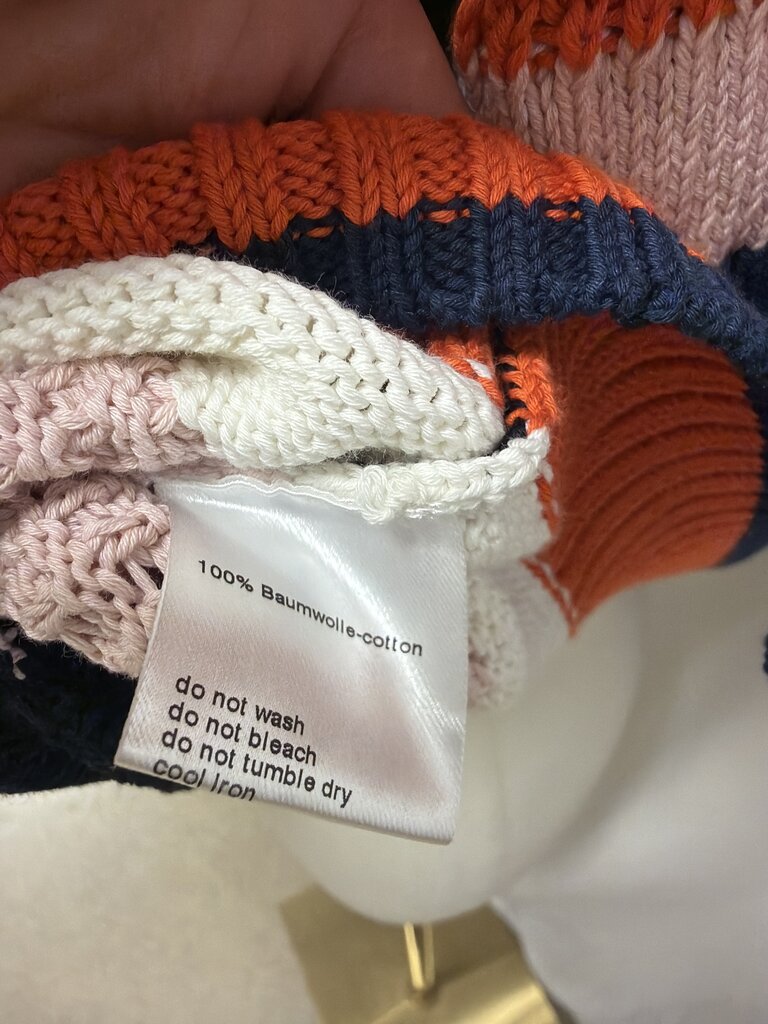 Akris Striped Short Sleeve Sweater