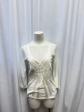 Escada White Knit V-Neck