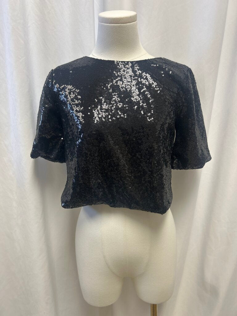 Ripley Rader Black Sequin Top