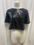 Ripley Rader Black Sequin Top