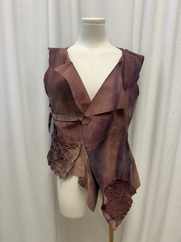 Tatiana Palnitska Leather Avante-Gard Vest (Originally approx. $745)