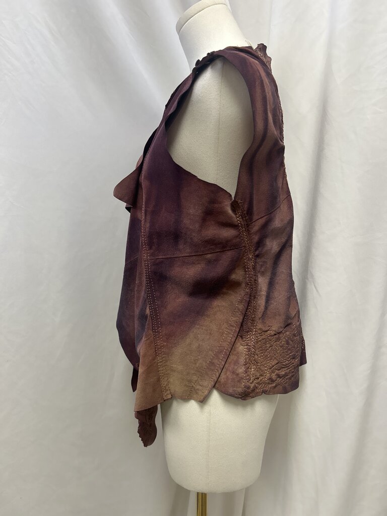 Tatiana Palnitska Leather Avante-Gard Vest (Originally approx. $745)