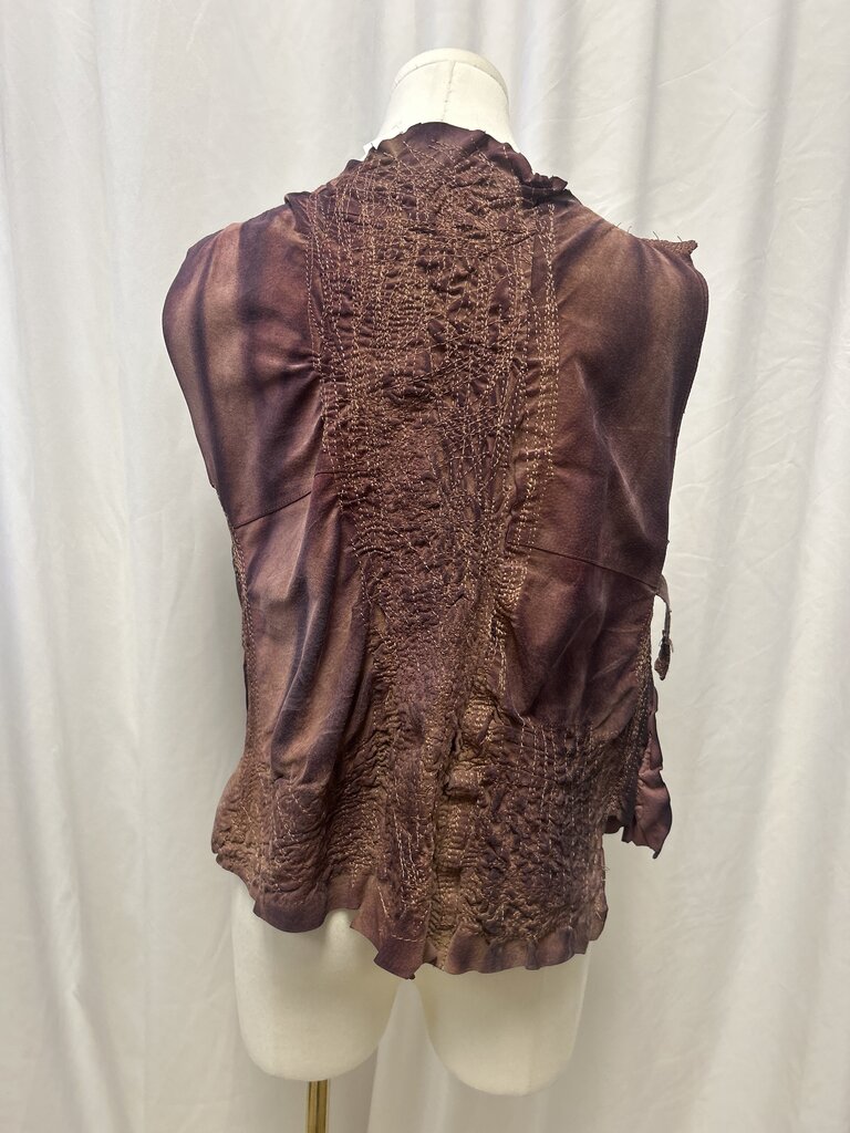 Tatiana Palnitska Leather Avante-Gard Vest (Originally approx. $745)