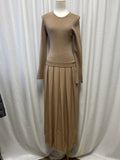 DH New York Camel Sweater Combo Dress