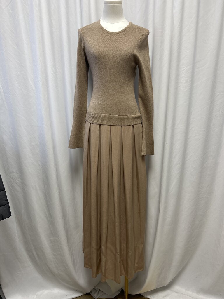 DH New York Camel Sweater Combo Dress
