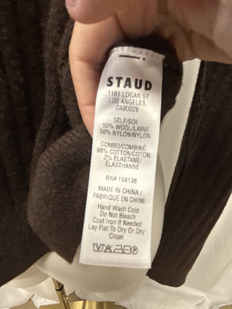 Staud Wool Blend Cardigan With Removable Collar