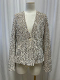 Sanctuary Sequin Open Cardigan w/ Shoulder Pads