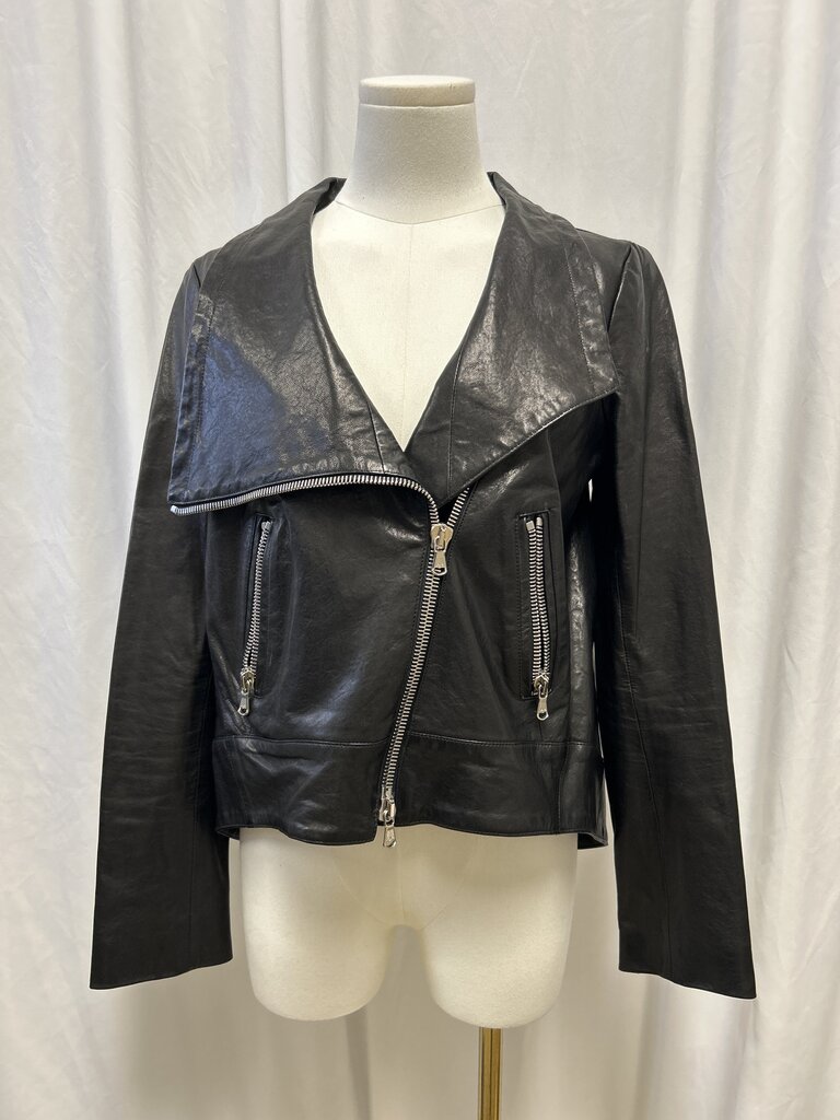 Veronica Beard Leather Moto Jacket