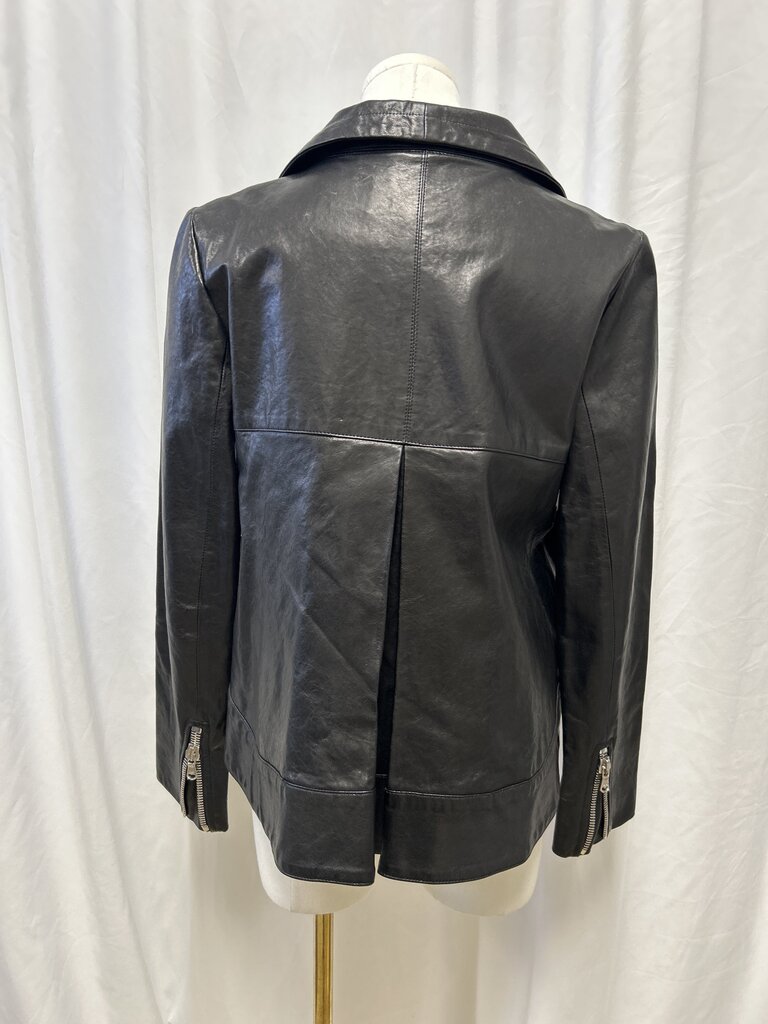 Veronica Beard Leather Moto Jacket