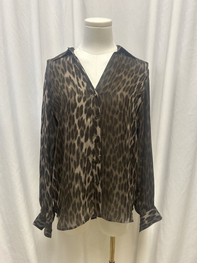 L'Agence Animal Print Blouse