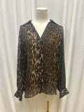 L'Agence Animal Print Blouse
