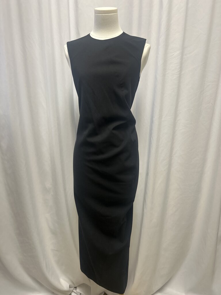 Sportmax Virgin Wool Asymmetrical Maxi Dress