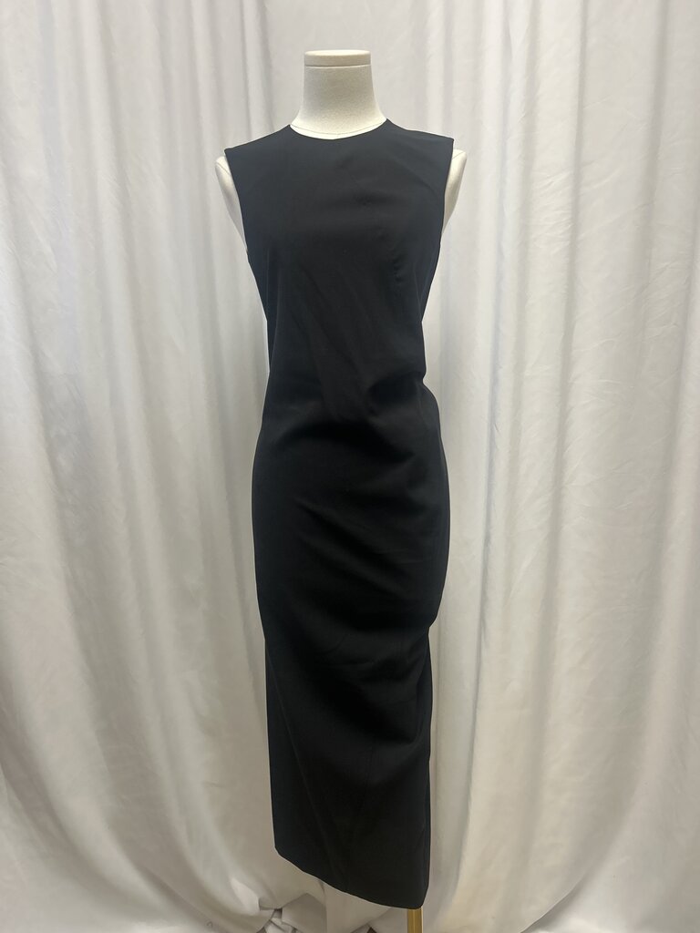 Sportmax Virgin Wool Asymmetrical Maxi Dress