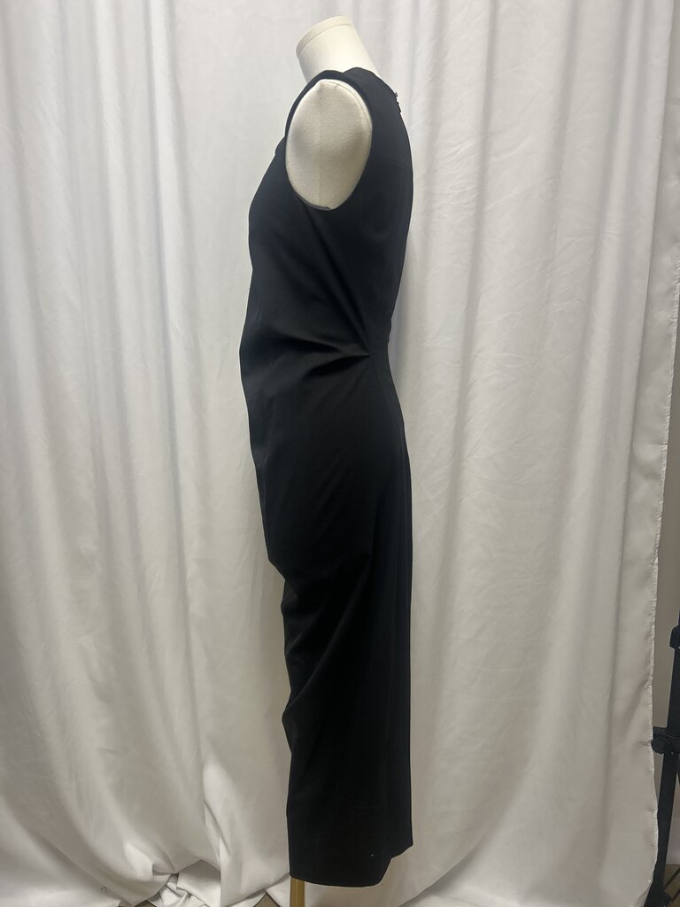Sportmax Virgin Wool Asymmetrical Maxi Dress