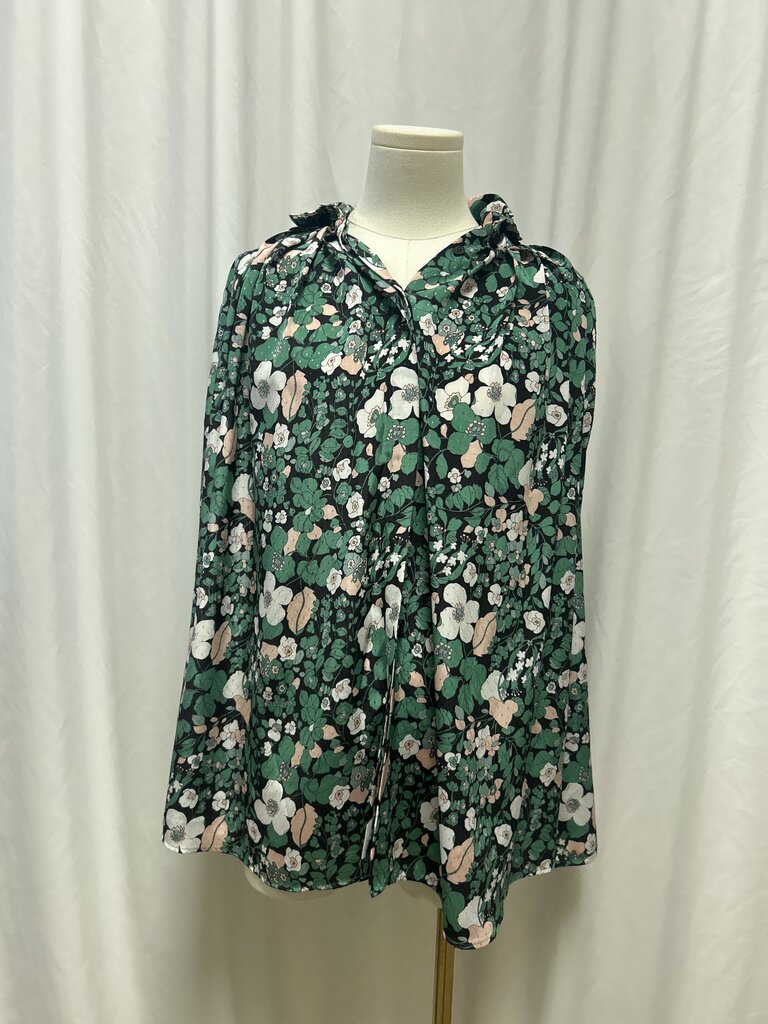 Smythe Floral Print High Neck Blouse