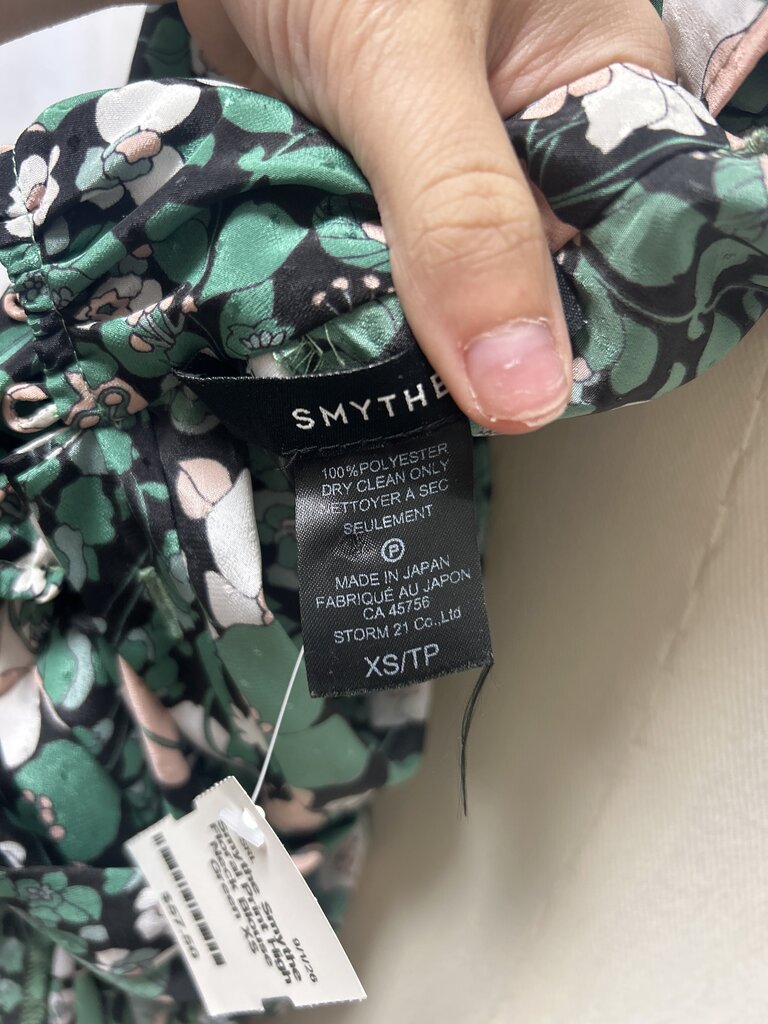 Smythe Floral Print High Neck Blouse