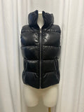 June Genuine Leather Puffer Vest