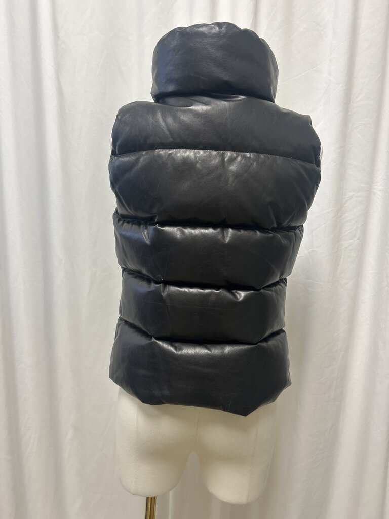 June Genuine Leather Puffer Vest