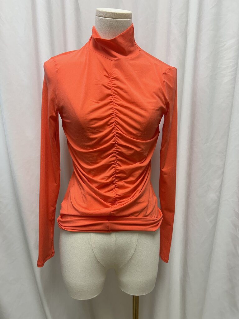 Marc Cain Orange Tissue Mock Neck