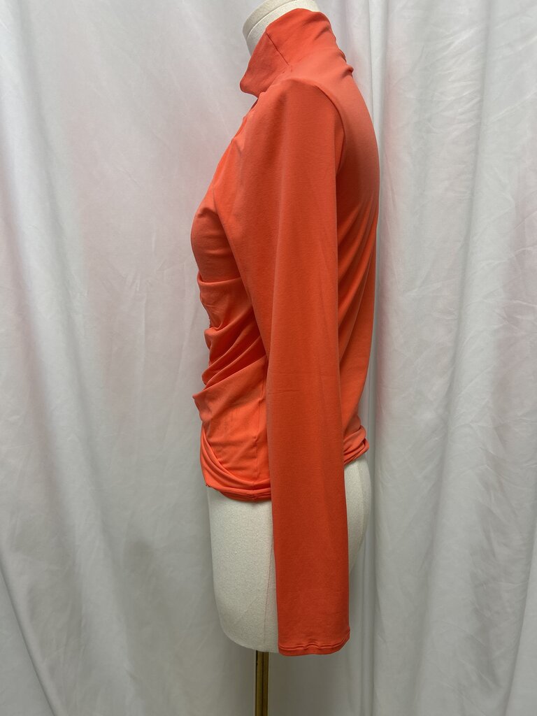 Marc Cain Orange Tissue Mock Neck