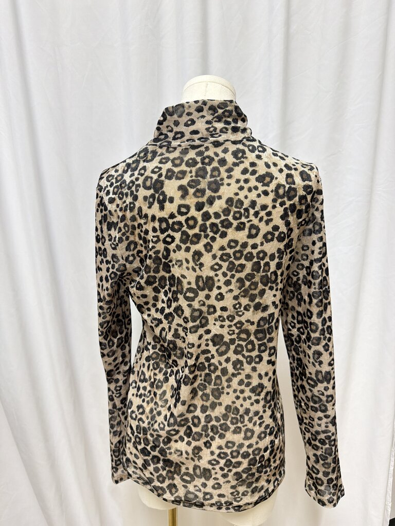 Marc Cain Animal Print Mesh Turtleneck