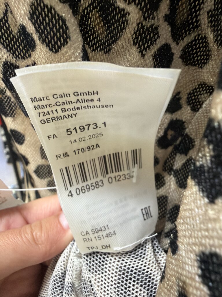 Marc Cain Animal Print Mesh Turtleneck