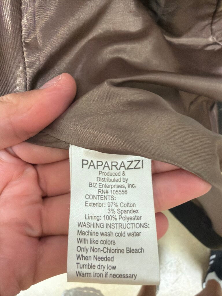 Paparazzi Brown Embroidered Long Jacket