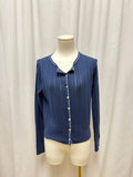 Margaret O'Leary Navy Knit Cardigan
