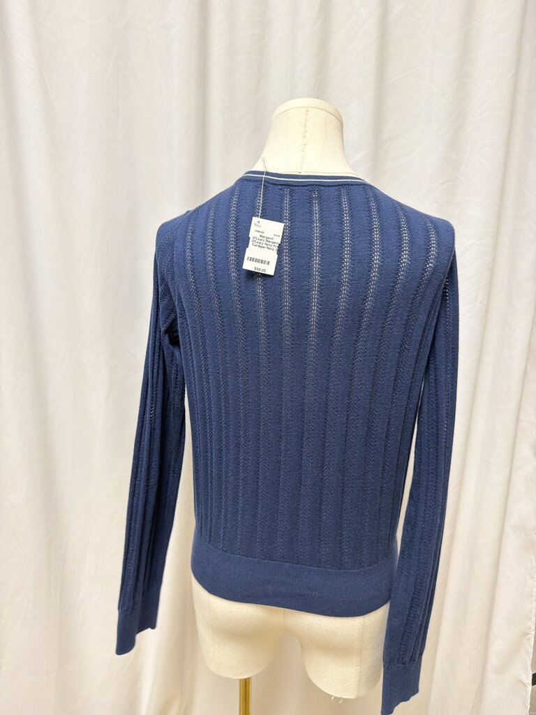 Margaret O'Leary Navy Knit Cardigan