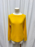 Marc Cain Yellow Ribbed Wool Sweater