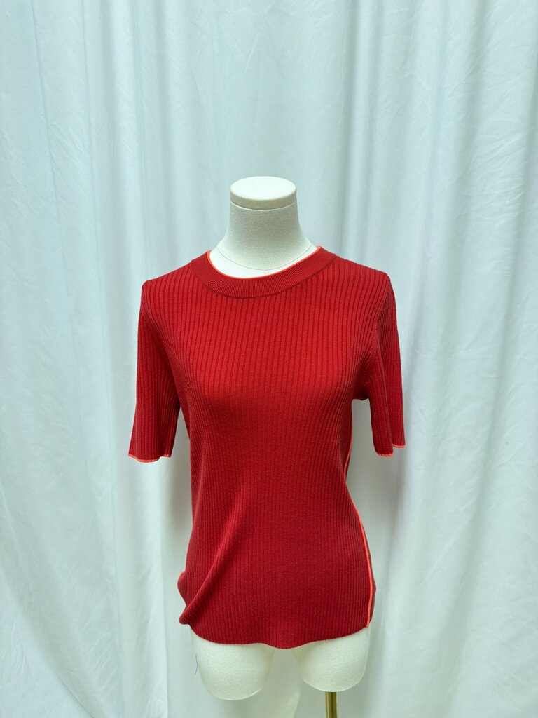 Akris Red Wool Crew Neck T-Shirt
