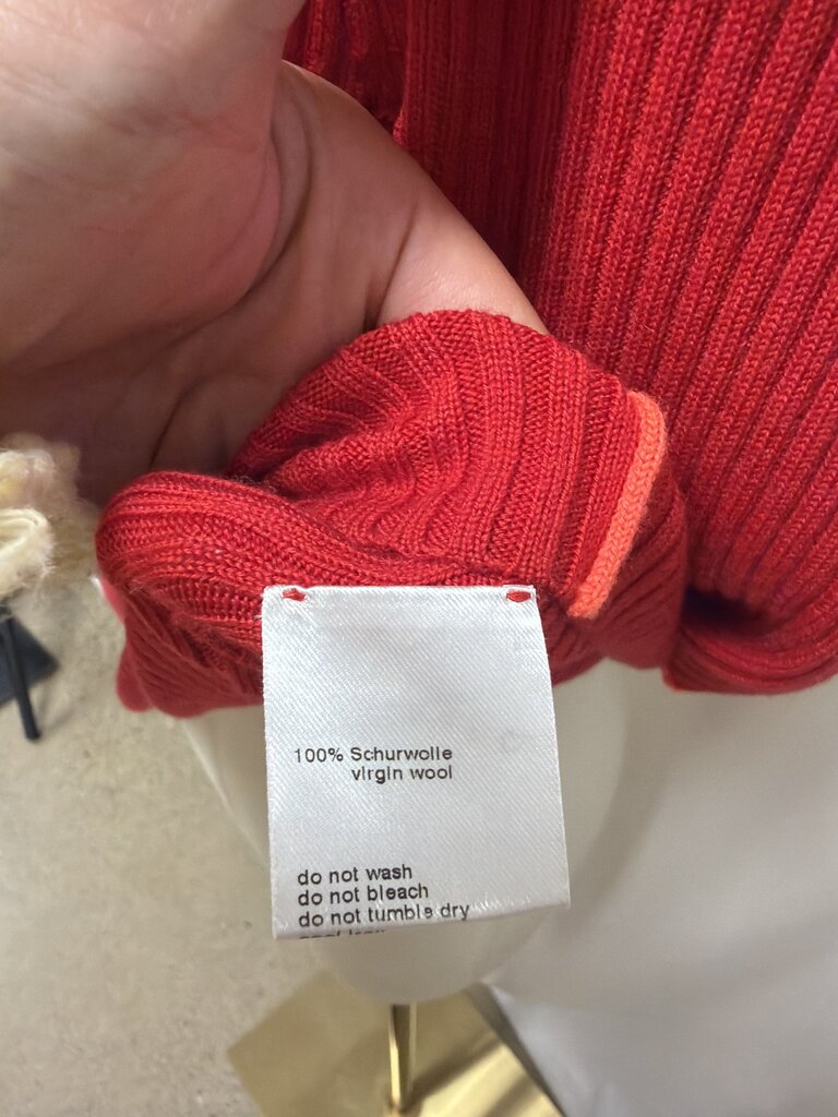 Akris Red Wool Crew Neck T-Shirt