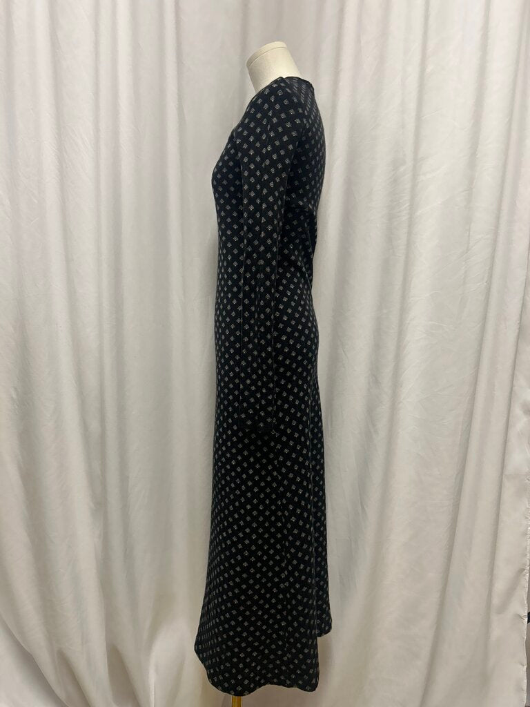 Ralph Lauren Cashmere Patterned Long Sleeve Dress