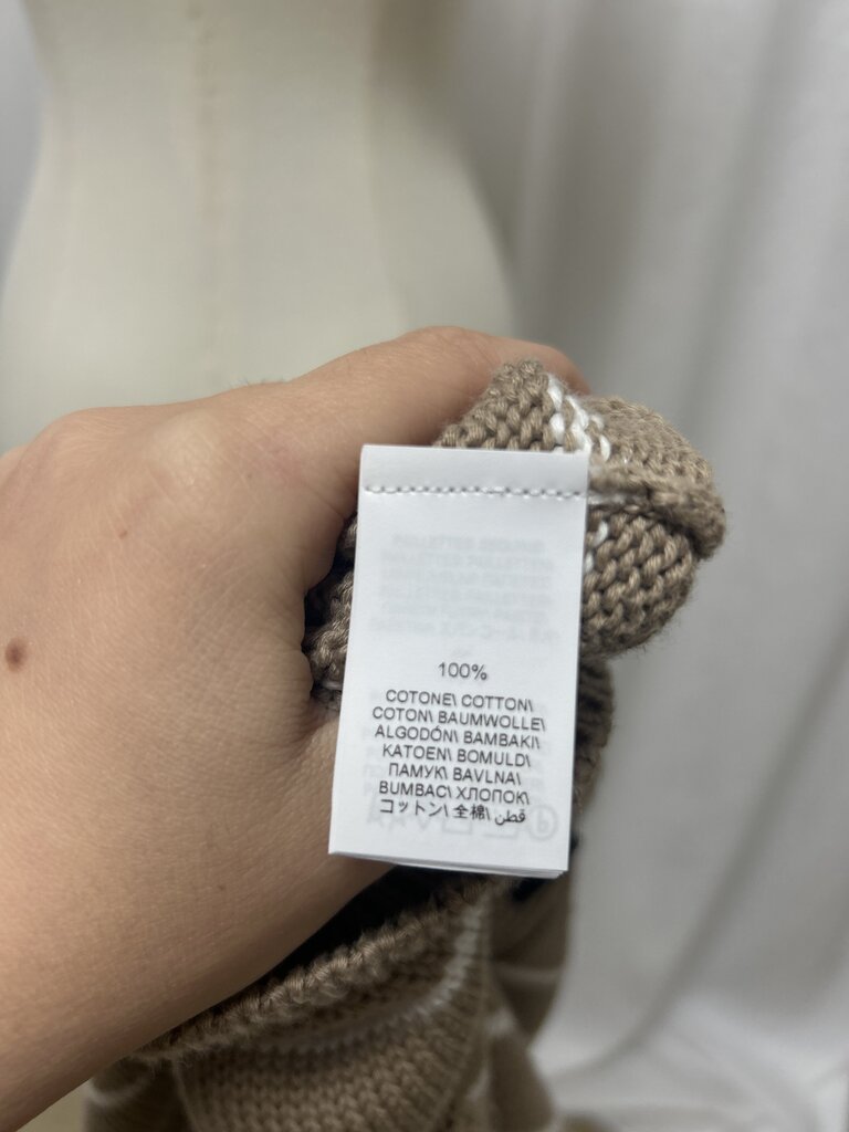 Brunello Cucinelli Brown Striped V-Neck Sweater Vest