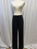 Reiss Black Drawstring Pant w/Side Stripes