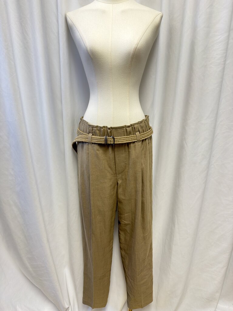 Brunello Cucinelli Tan Linen Blend Pants