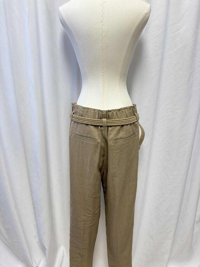 Brunello Cucinelli Tan Linen Blend Pants