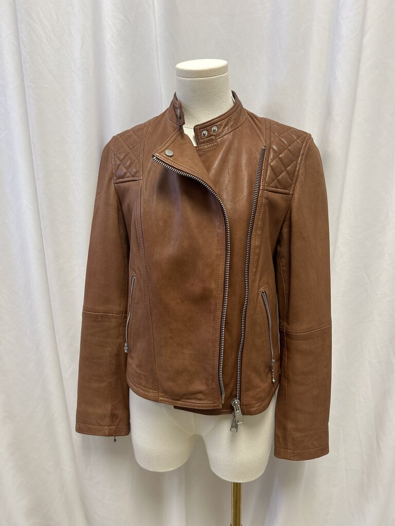 All Saints Brown Leather Jacket