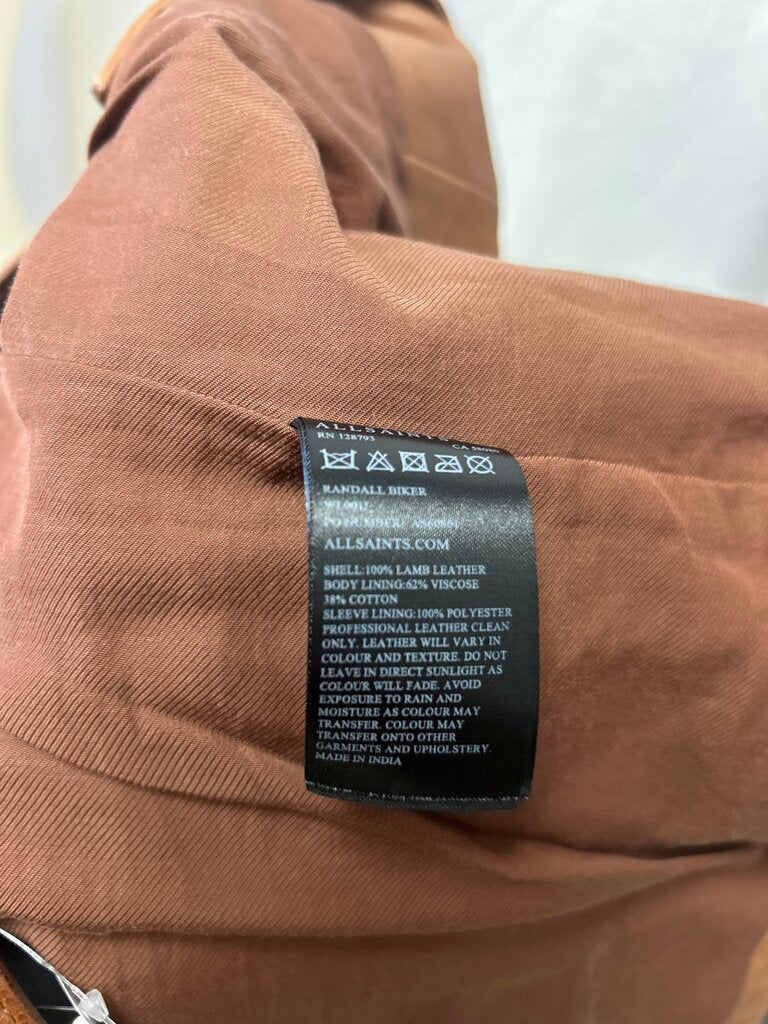 All Saints Brown Leather Jacket