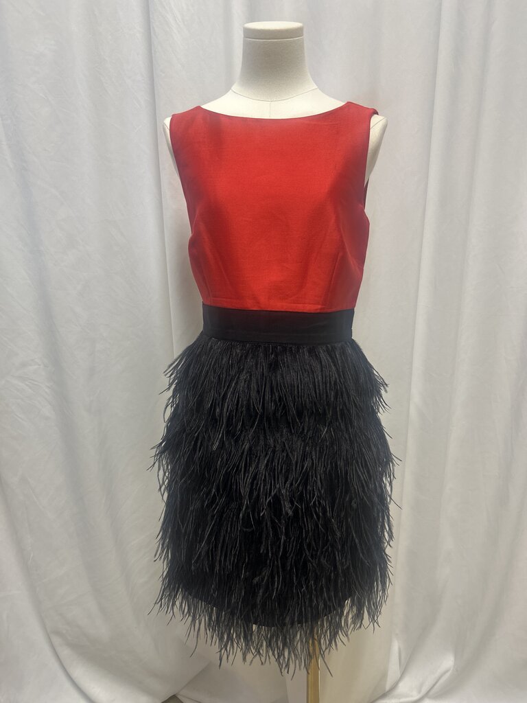 Sail to Sable Red/Black Fringe Sleeveless Dress