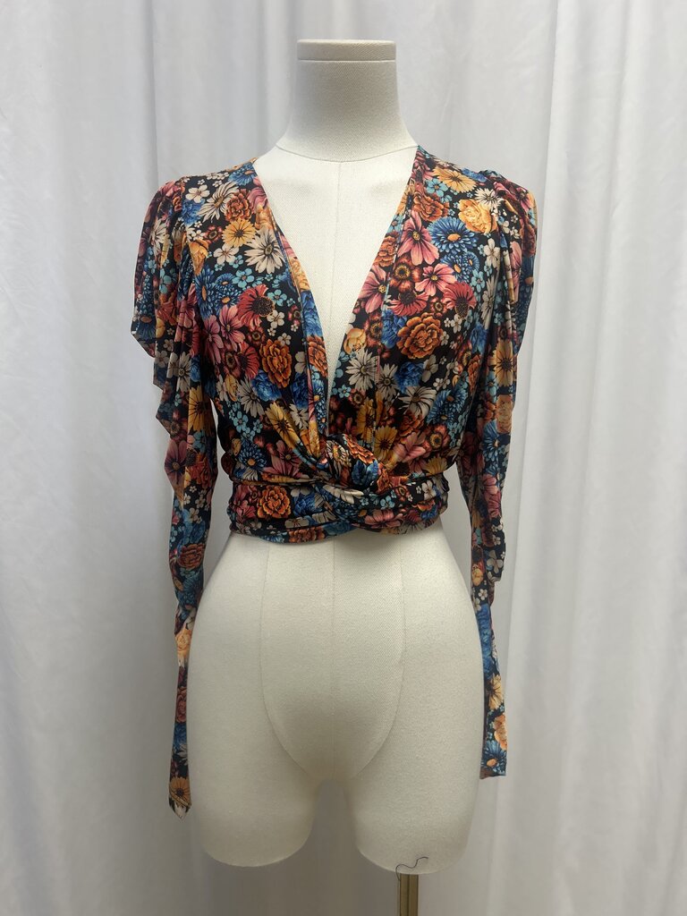 AFRM Floral Wrap Top