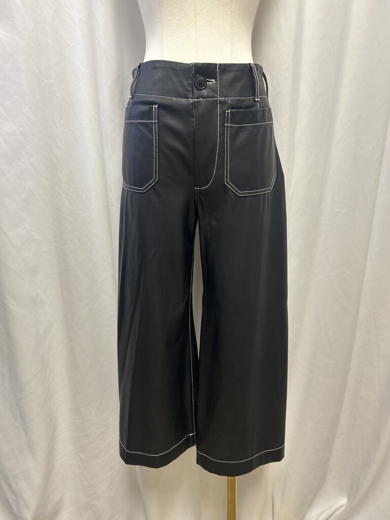 Maeve Black Coated Colette Pants