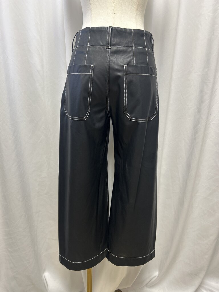 Maeve Black Coated Colette Pants