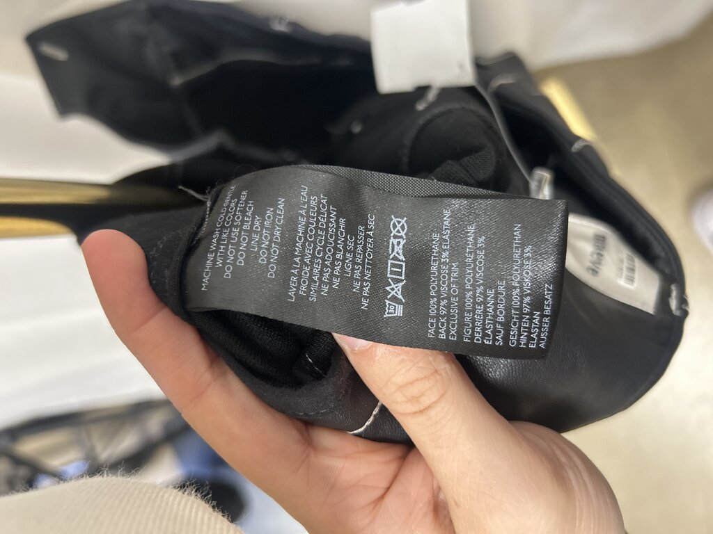 Maeve Black Coated Colette Pants