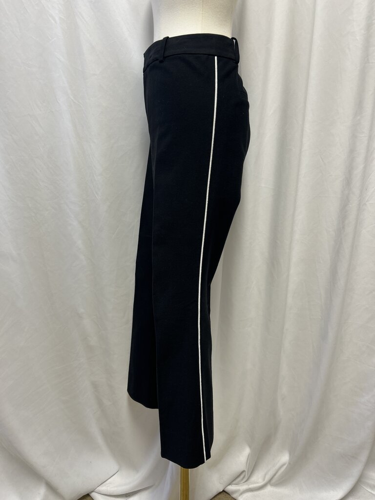 Derek Lam 10 Black Pants w/White Piping