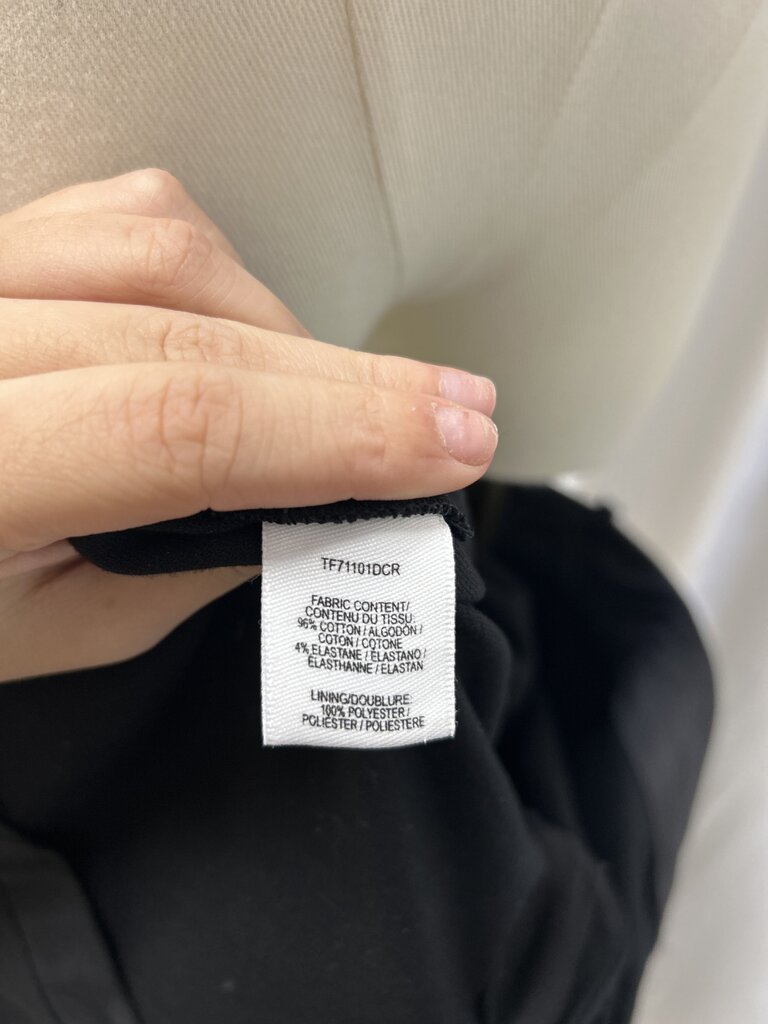 Derek Lam 10 Black Pants w/White Piping